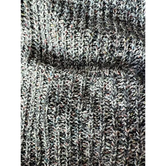Cabi Cable Knit Cardigan Sweater small medium button y2k gray & colorful threads - Picture 12 of 13
